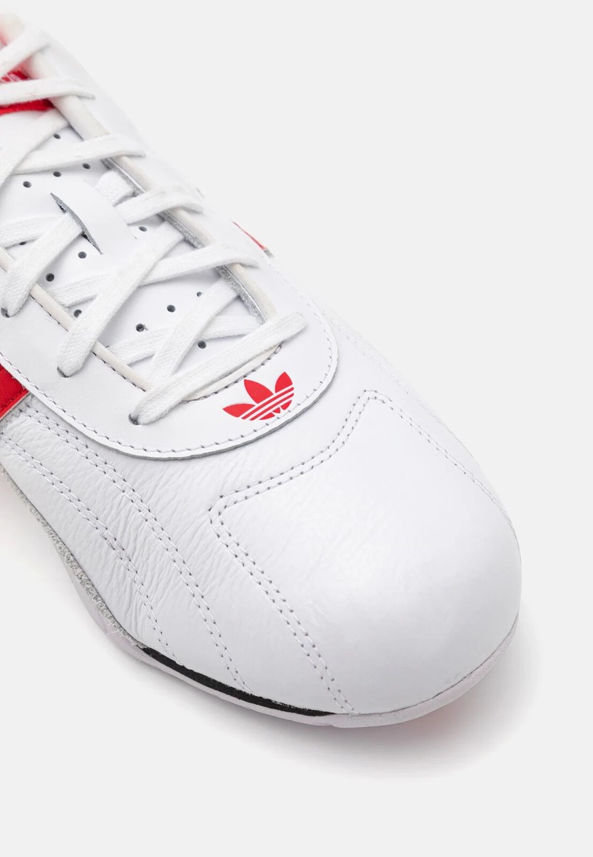 スニーカー adidas Adiracer Low White Red adidas Adiracer Lo Leather Trainers in White and Red | eBay