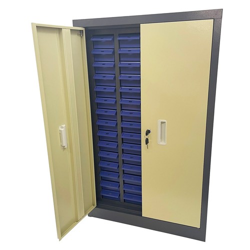 Bolt and Nut Storage Cabinet Parts Box Cabinet W/ 60-Drawer Storage Shelving Bin - Picture 7 of 13