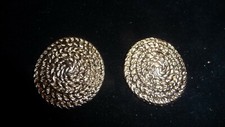  711 vtg costume SHOE BUCKLES Silver Tone 1 1/4" Round