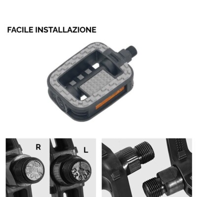Pedali Bicicletta Antiscivolo Con Catarifrangenti - Coppia Universale 14mm Per Sicurezza - Foto 11