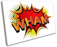 Pop Wham! Illustration SINGLE Leinwand Wand Kunst Bild drucken