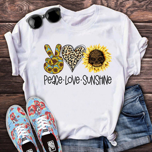 Download Peace Love Sunshine Sunflower Peace Hand Sign Leopard ...