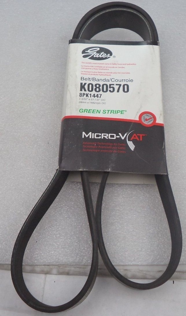 パーツ k087 Gates 8PK1447 7-groove Green Stripe Micro-V AT V-Belt, p/n