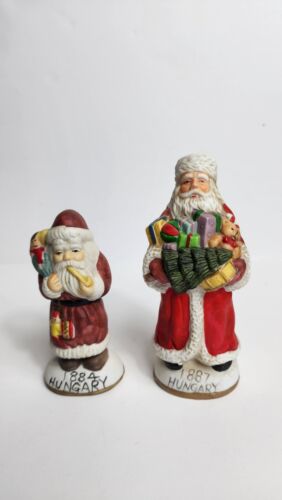 Lot Of 2 Vintage Old World Santa Christmas Figurines Hungary 1884 Hungary 1887 - Picture 1 of 5