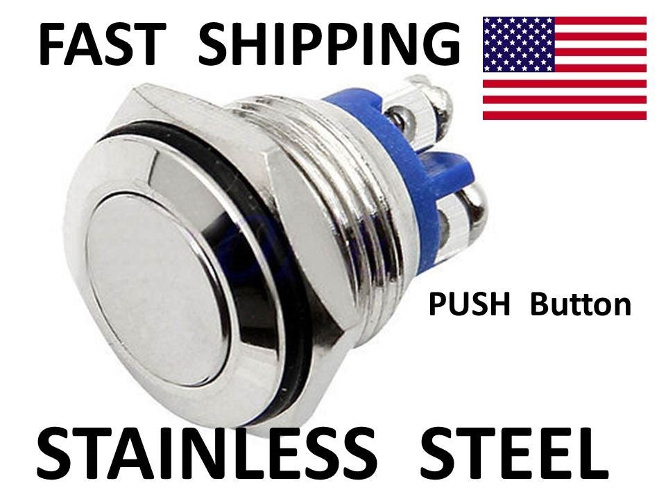 Marine Polished SS Stainless Steel Momentary Boat HORN Switch UNIVERSAL 12v DC eBay