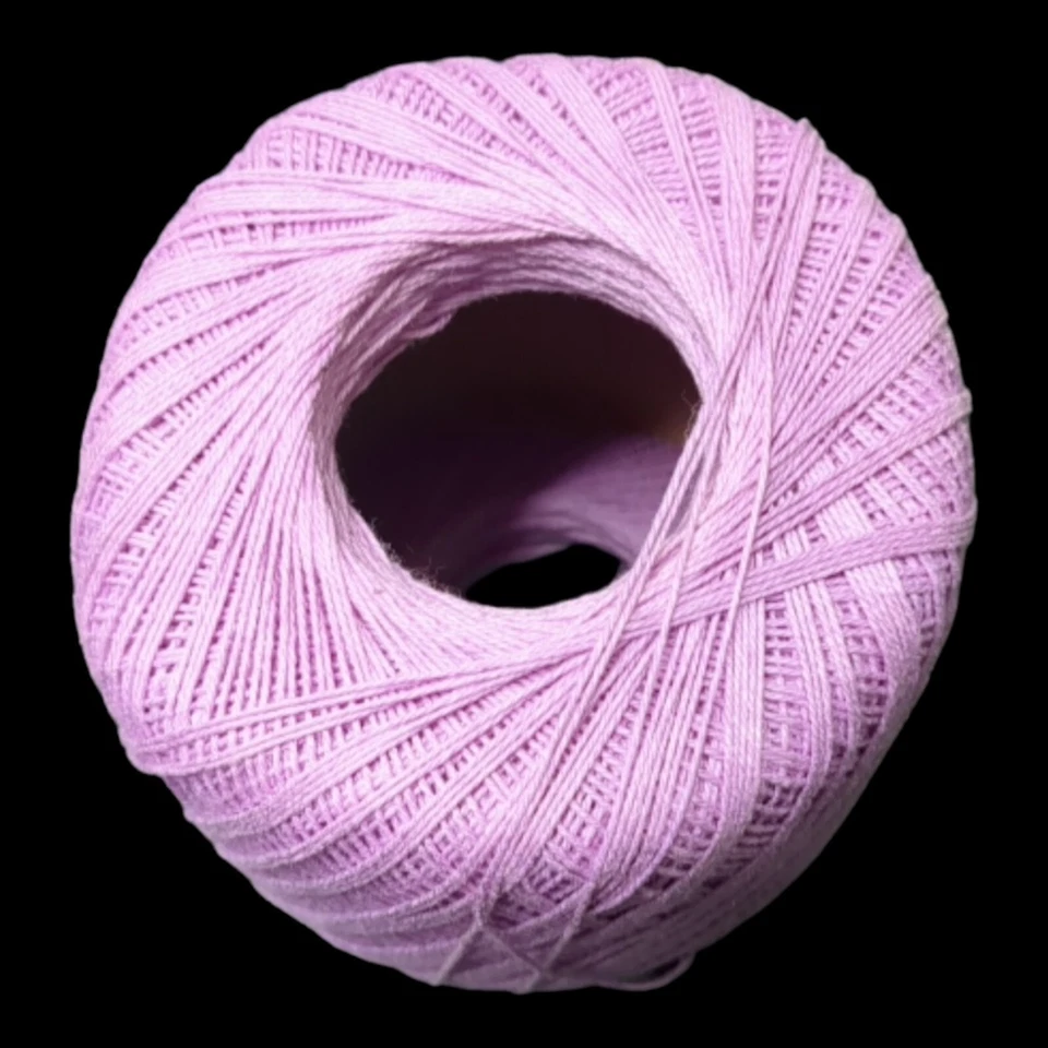 Vintage Lot of Lace or Cross Stitch Floss Lavender and Off White 4.9 oz Weight - Image 2 of 4