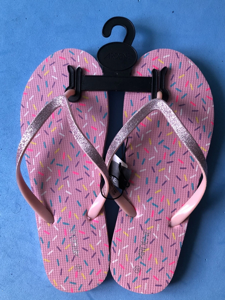 Ardene Tongs Women s Beach Pink Shade Summer Sandals Size 7 8 38 EUR