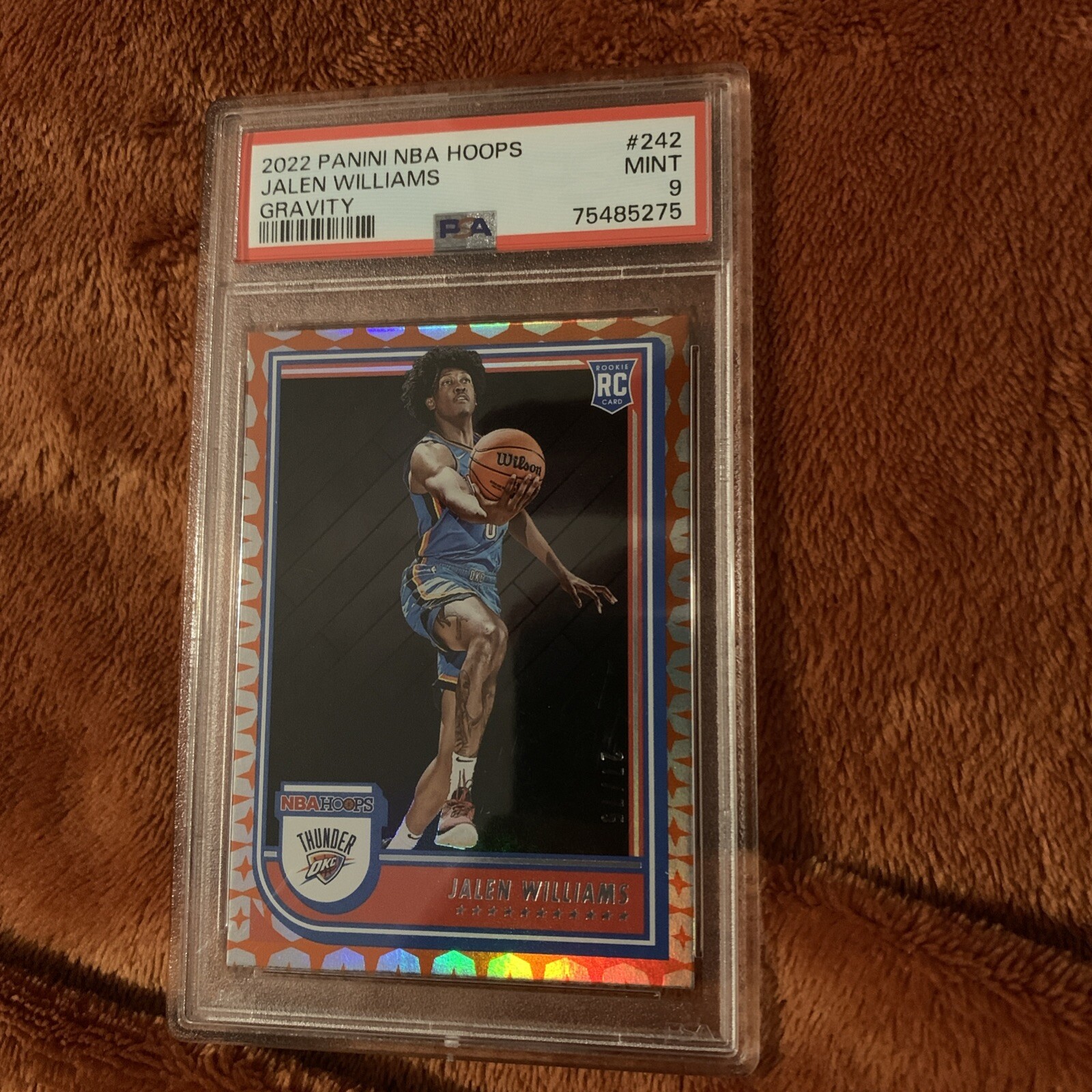 Jalen Williams 2022 Hoops Gravity /75 RC #242 PSA 9