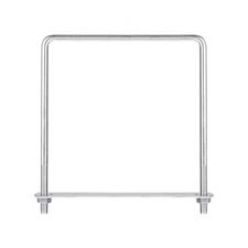 Square U-Bolts 152mm Inner Width 185mm Length M8 Nuts and Plate