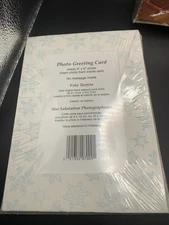 Holiday Photo Greeting Cards Holds 4x6 Photo sealed box & hallmark cards sealed