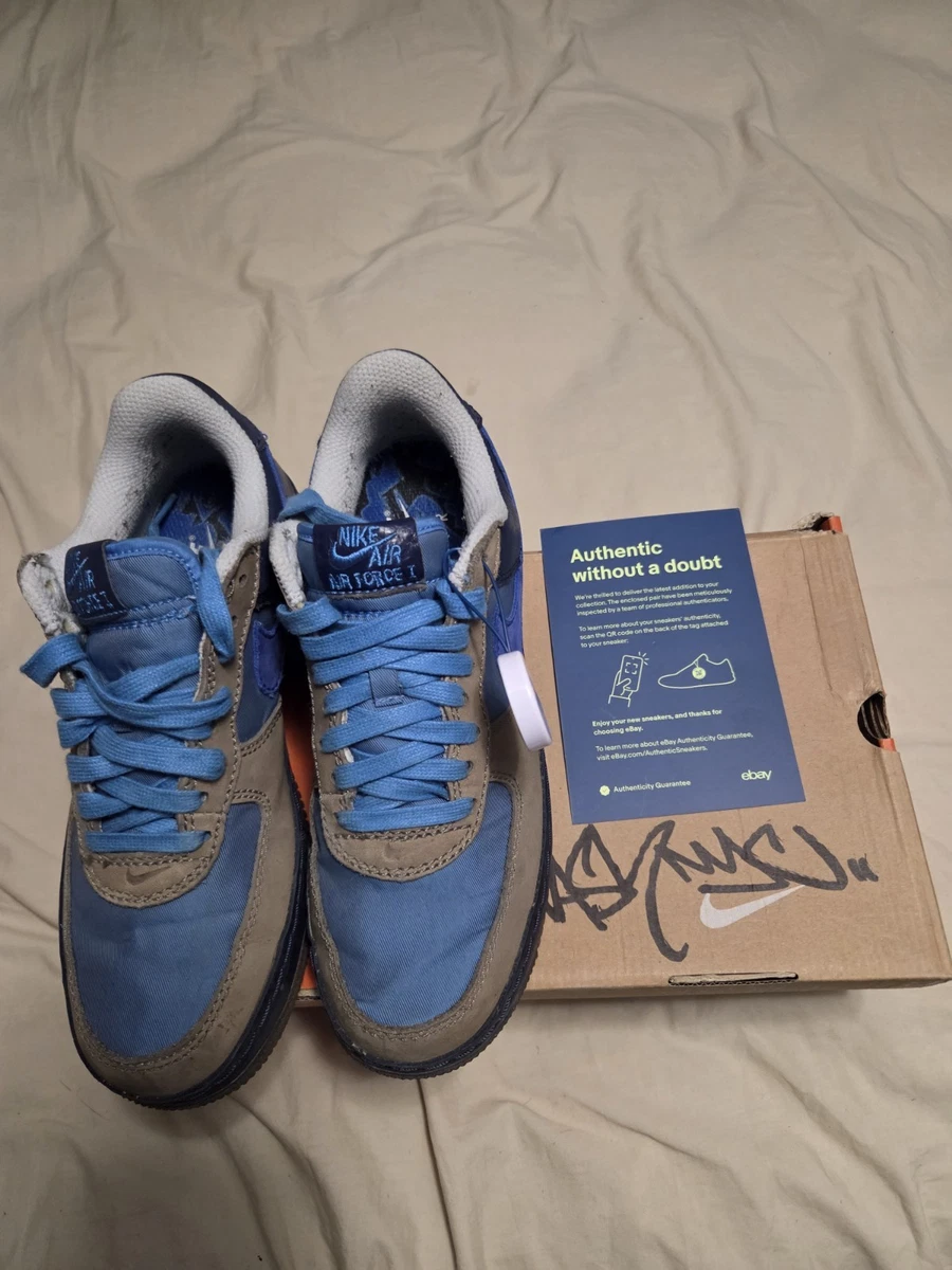 Nike Stash x Air Force 1 Low Premium 2006 Size 10M 11.5W New DS OGBox 313213-441 Nike Stash x Air Force 1 Premium 2006 Low Blue for Sale  main image 2