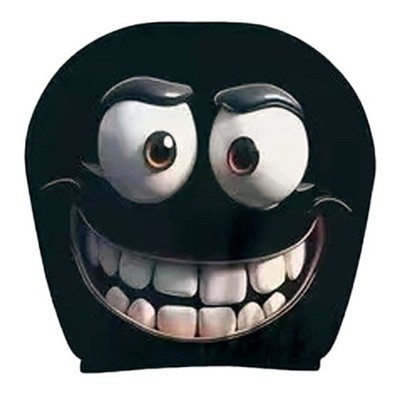 Funny Cartoon Print Car Headrest Cover Protector For Travel And Daily Commuting