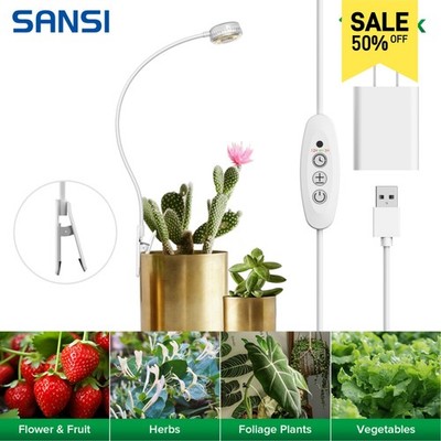 SANSI LED Grow Light Plant Growing Lamp Full Spectrum For Indoor 4000K W/Timer