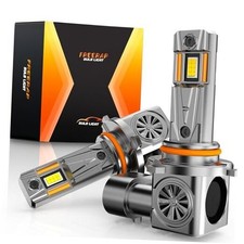 Upgraded Bulbs, 36000LM 6500K Brightness Fog Light Bulbs with Cooling 9012/HIR2