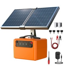 Solar Power Fence Charger 15W Electric Fence Energizer for Livestock Horse Goat
