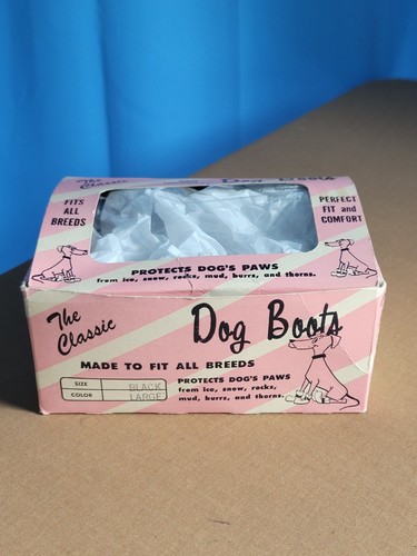Dog Boots Vintage In Original Box 4 Total Anne Ardmore Size Large(3191HMT) - Picture 13 of 14