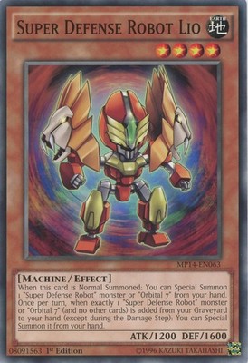 Yugioh Super Defence Robot Lio MP14-DE063 Common 1st NM x3 Play Set