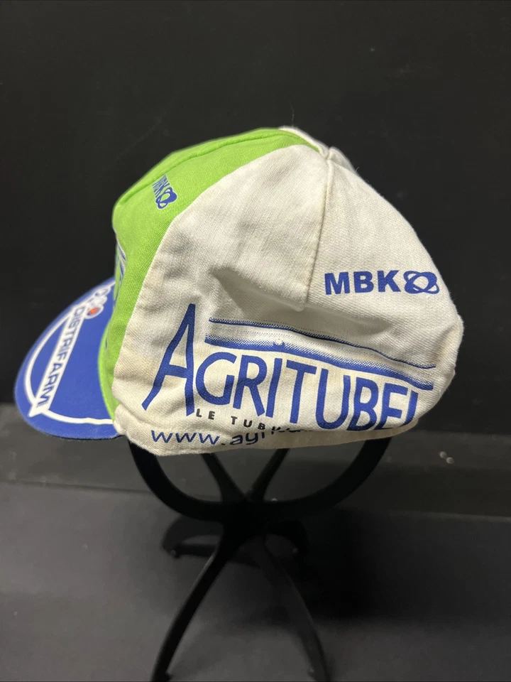 Gorra de ciclismo Agritubel talla única elástica flexible ajustada verde azul Foto 2 de 4