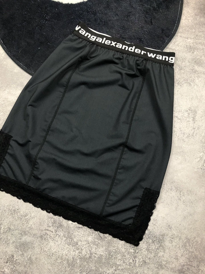 Minifalda Alexander Wang.t Lujo Avantgarde Logo Grande Rara Foto 2 de 4