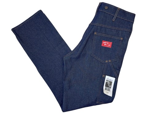 Pantalones de mezclilla Baileys Wild Ass doble rodilla para hombre talla 32x34 ¡¡NUEVOS CON ETIQUETAS!! Azul
