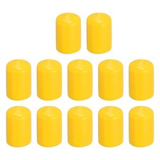 Pool Tip Cover Rubber Cue Protector Billiard Pool Cover 13mm  12Pcs  Yellow