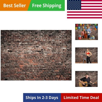 10x8ft Red Brick Wall Photography Backdrop Rustic Vintage Industrial Style Ba...