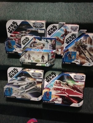 LOT OF 6 Star Wars Mission Fleet Playsets NIB Star Fighters + Mandalorian Etc.