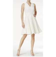 Charter Club Ivory Lace Dress. Sleeveless Classic