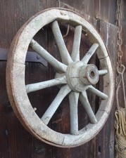 Altes Holz Rad Holzrad Speichenrad Ø 43 cm. Bauer Landhaus Garten Hof Deko antik