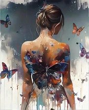 Women Paint by Numbers Kits for Adults,Easy Adult Painting Number on women 