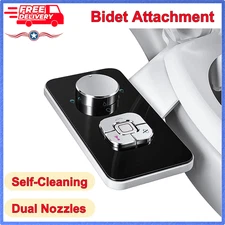 SAMODRA Bidet Attachment, Non-Electric Cold Water Bidet Toilet Seat, Retractable