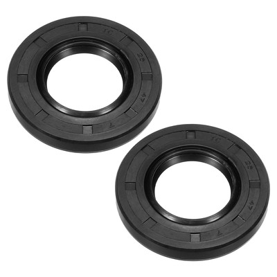 2pcs Oil Seal 25x47x7mm Nitrile Rubber Cover Double Lip TC Oil Shaft Seal