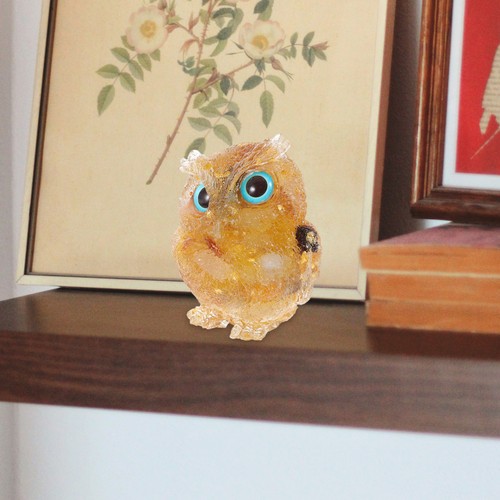 Decorative Crystal Owl Statue Ornament Lovely Owl Decor for Office and Home - Zdjęcie 7 z 19