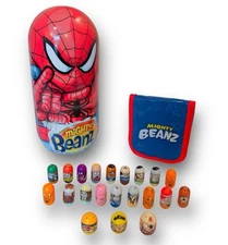 Mighty Beanz Collection & Spider Man Storage Case Beans