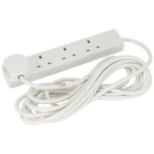 Electric Extension Lead 5 Meter Long 4 Way/4 Outlets UK Plug