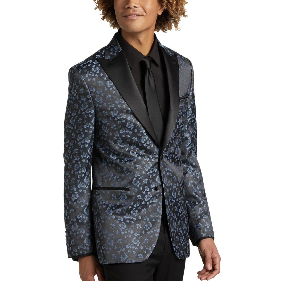 Egara Slim Fit Blue Floral Dinner Jacket 42R eBay