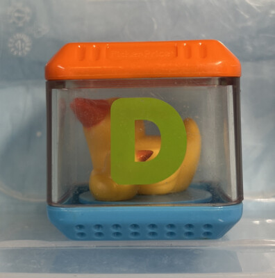 VINTAGE FISHER PRICE PEEK A BLOCKS SENSORY REPLACEMENT BLOCK DUCK LETTER D