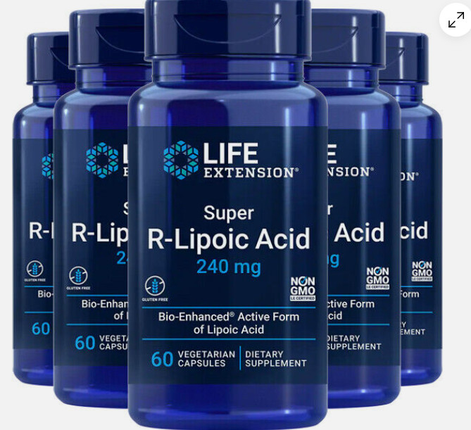 Life Extension Super R-Lipoic Acid 240mg 60 capsules - 5 pack