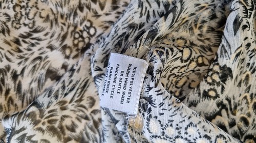 Aspiga Sheer Relaxed Fit Smock Top Animal Print Size Medium 10 12 - Picture 9 of 12