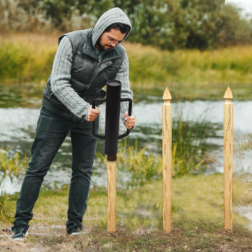 Fence Post Driver with Handle Steel Head Fence Post Driver 17 Inch T Post Driver - Picture 5 of 7