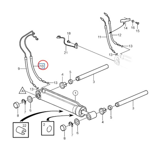 3853857 For OMC Volvo SX-M Power Trim Hose - Picture 2 of 7