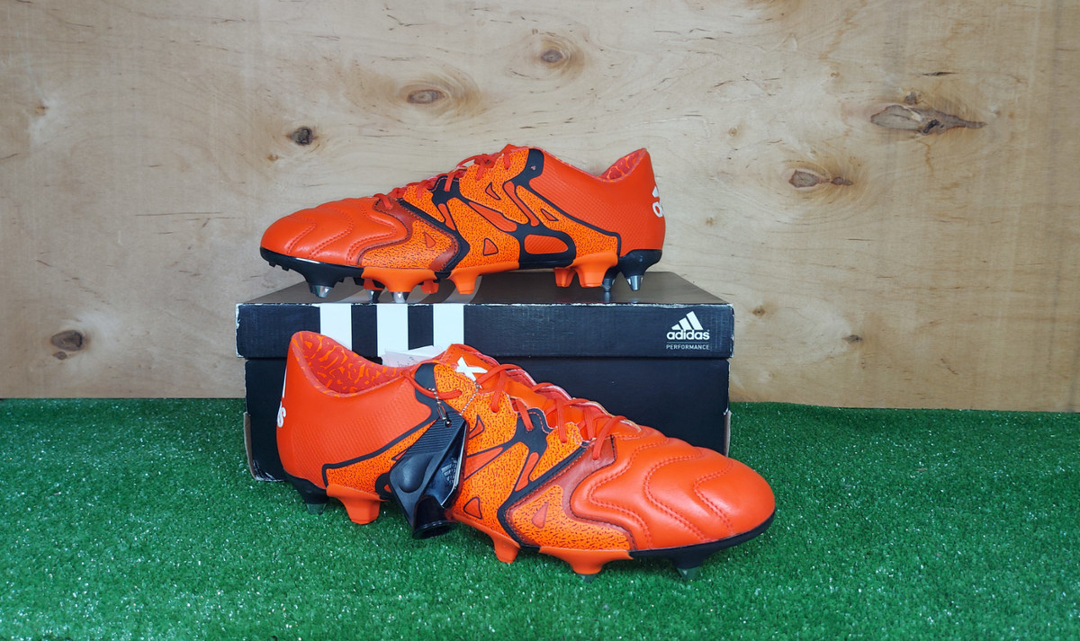 Adidas X 15.1 Leather SG B26974 Orange Rare boots mens Cleats  