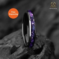Black Alexandrite Ring for Women – Casual Jewellery, Unique UK Engagement Band