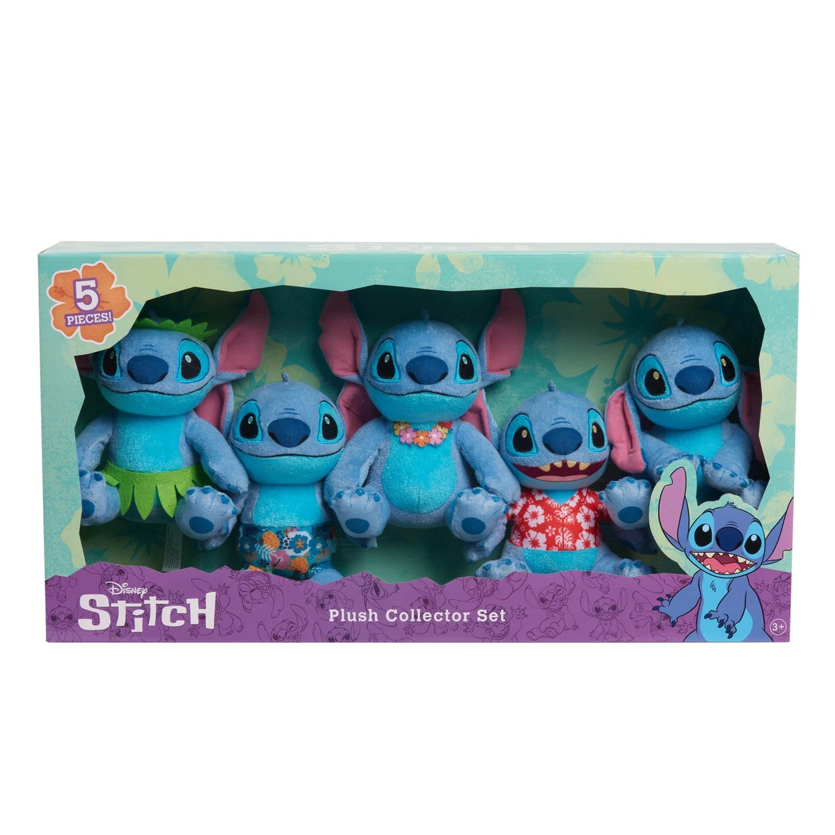 Just Play Disney Lilo & Stitch Plush Collector Set, 5 Piece Stuffed Animal  Set