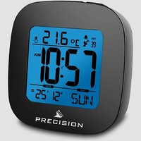 Precision Radio Controlled LCD Digital Alarm Date Temperature Clock High Quality