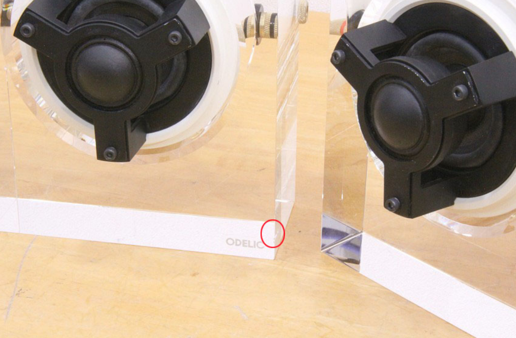 ODELIC KENWOOD SP0001 Glass Stand Speaker Pair Set Good ODELIC KENWOOD SP0001 Glass Stand Speaker Pair Set Good