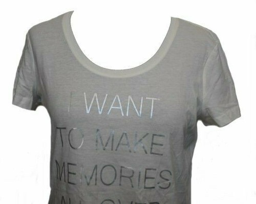 CAMISETA SEÑORA TOM TAILOR PRINT MANGA CORTA BEIGE ESCRITURA T. S 36 NUEVA - Imagen 2 de 3