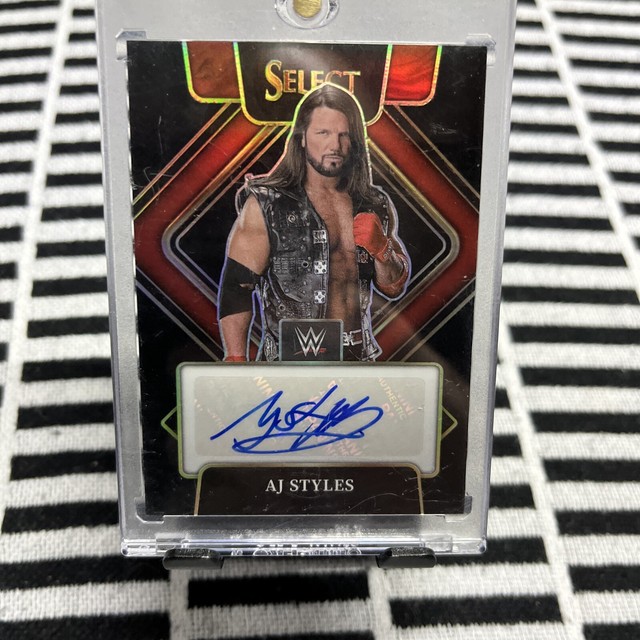 2022 Panini Select WWE AJ Styles Black 1/1 Auto
