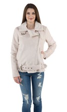 J.o.a. Faux Sherpa Lined Faux Suede Aviator Jacket