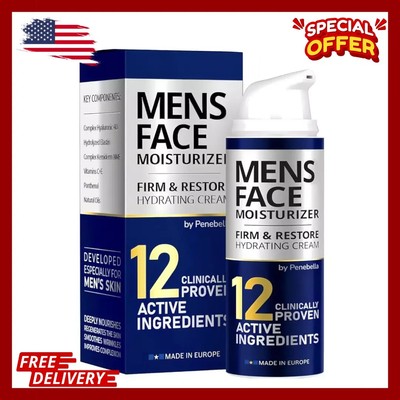 Face Cream for Men 6 in 1 Anti Aging Cream Fights Eye Bags Dark Spots 1.7 Oz